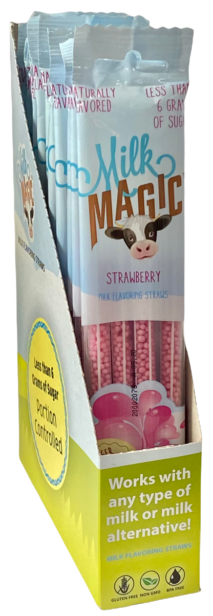 Milk Magic Strawberry Milk Flavoring Straws