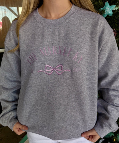 The Market Ky Embroidered Bow Crewneck