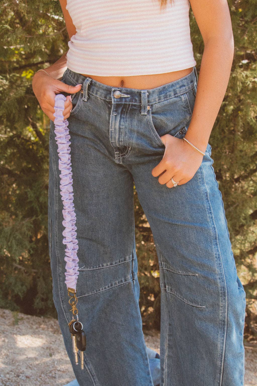 Chunky Purple Lanyard: Dark Purple