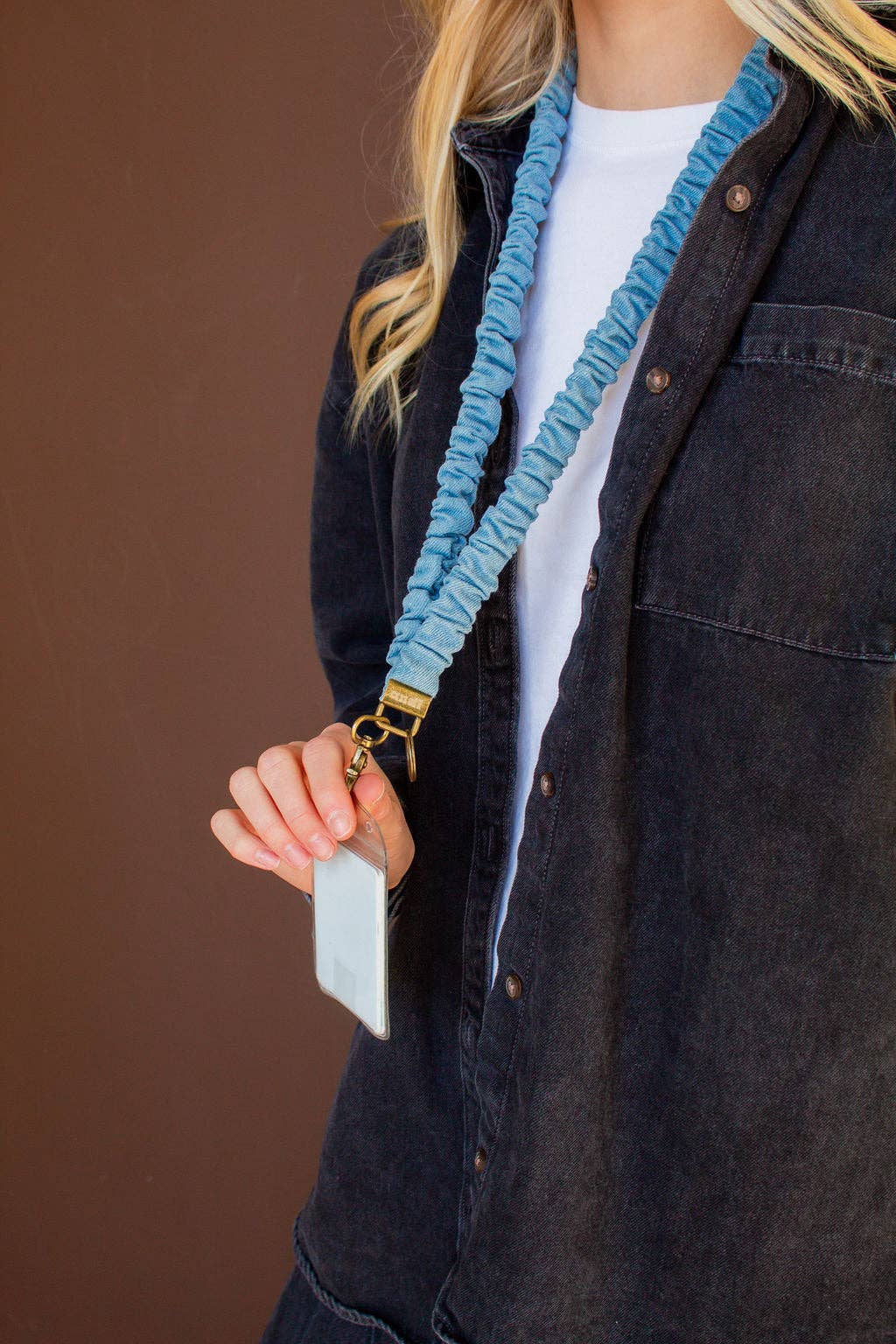 Baby Blue Jean Lanyard