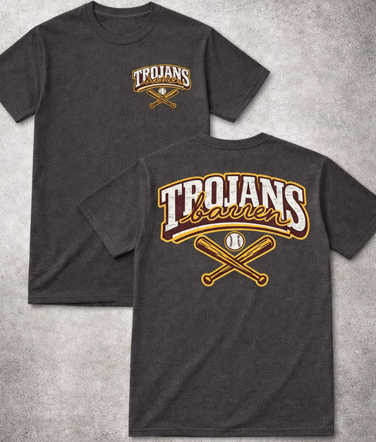 Barren Trojans Baseball Pocket Print Tee