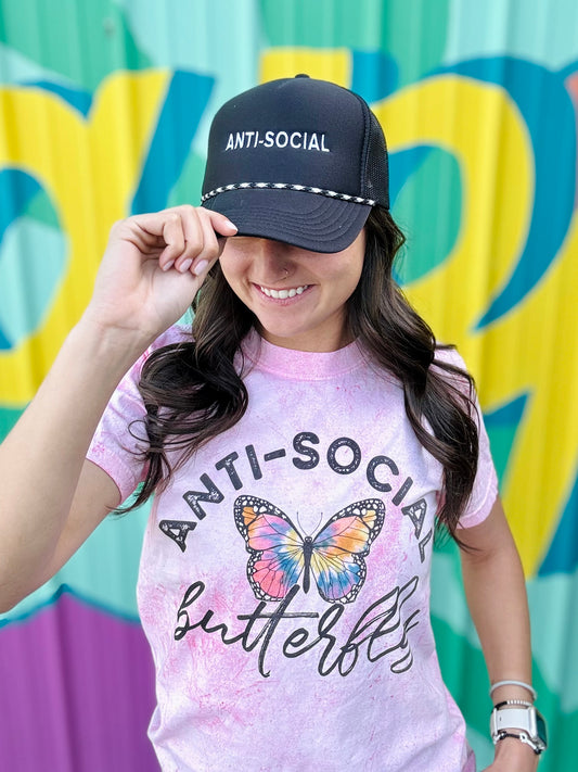 Anti-Social Butterfly Comfort Colors Tee