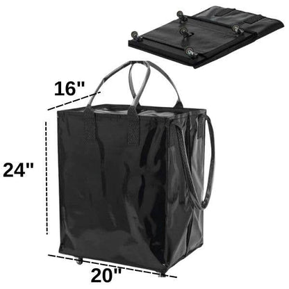 Large Reusable Rolling Bag: Rose Gold