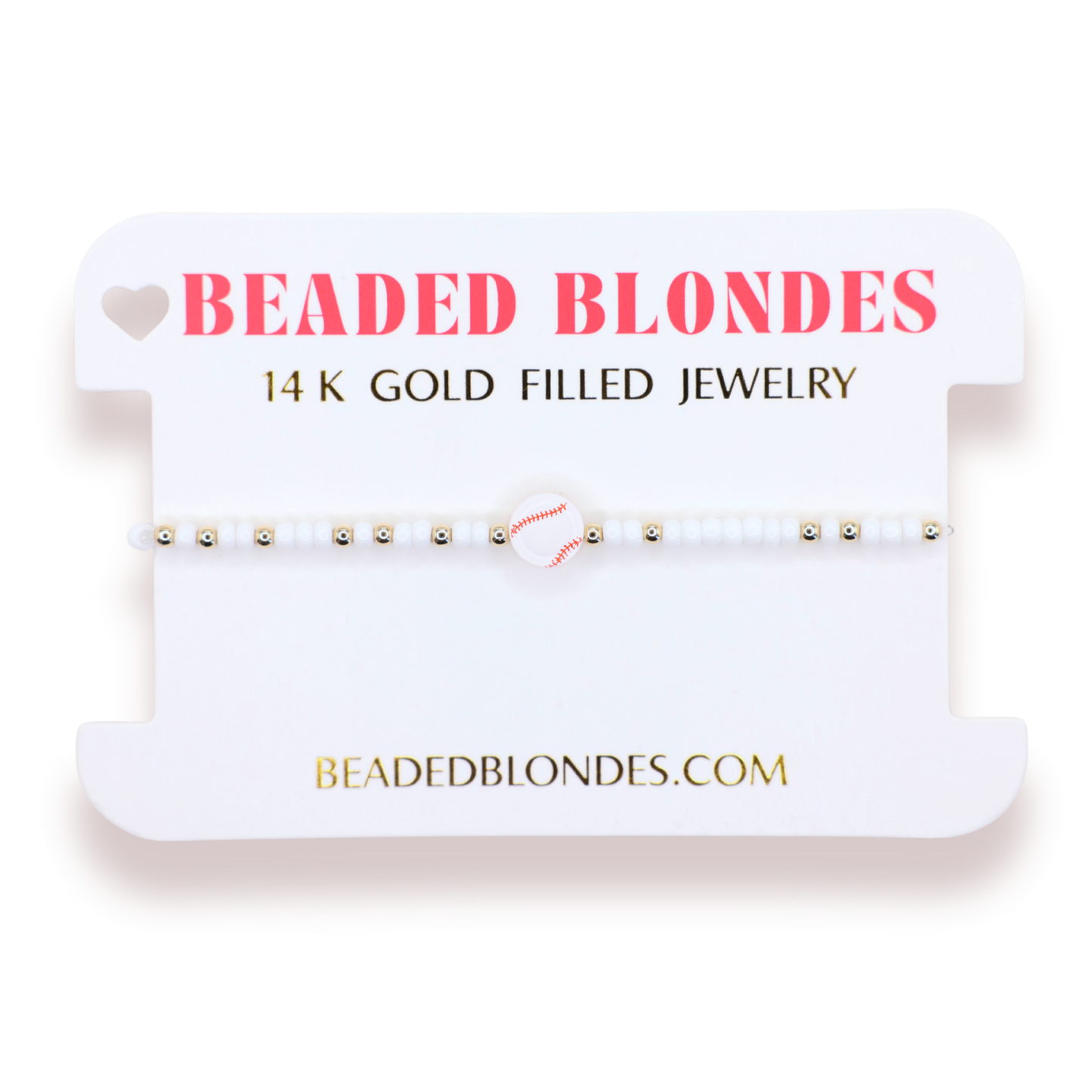 Baseball Bracelet on Color: Standard 6.75 inch