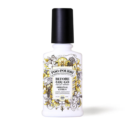 Poo~Pourri Original Citrus Toilet Spray 4oz.: Lemon + Bergamot + Lemongrass