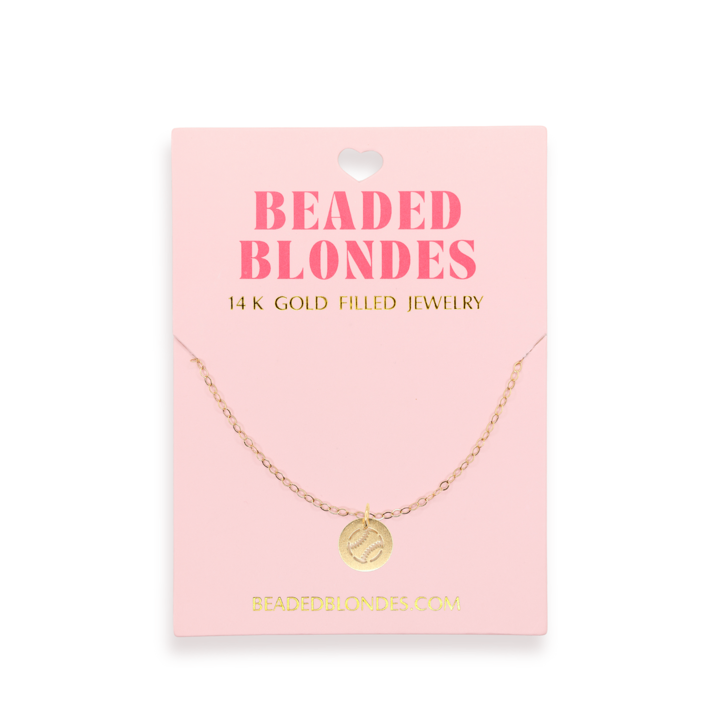 Baseball Gold Chain Necklace