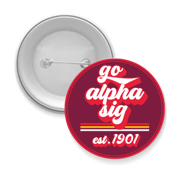 Sorority Button - Go Design: 3" Round / Kappa Delta