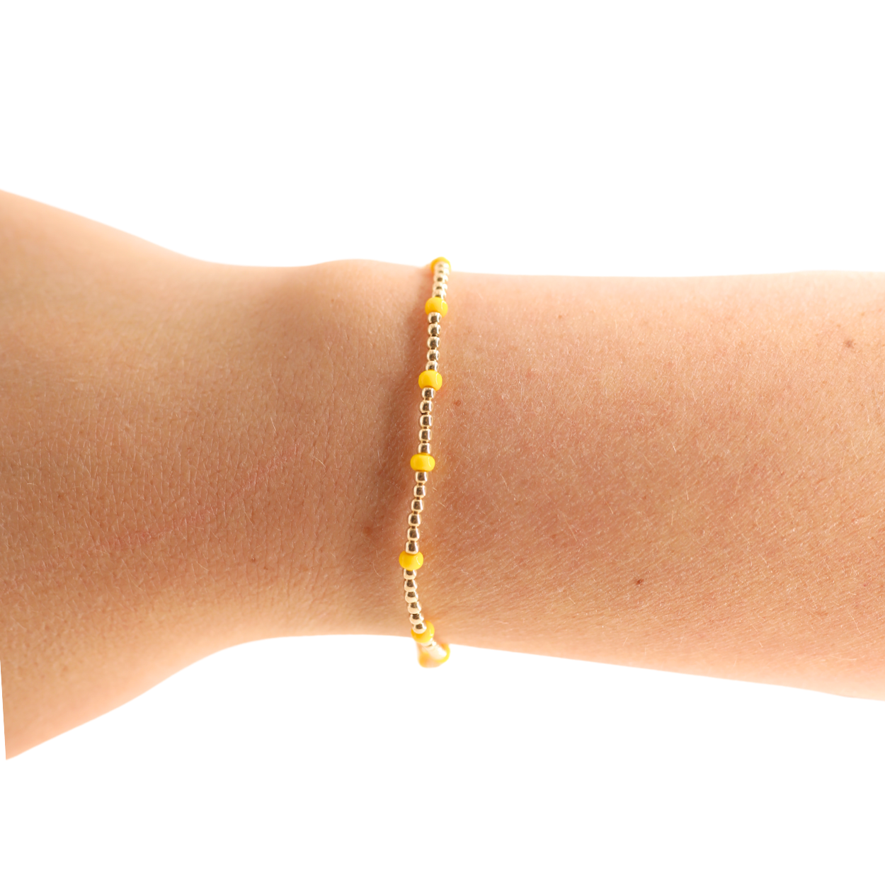 Yellow Dainty Poppi Bracelet: Gold / Standard 6.75 inch