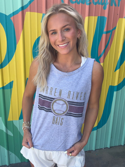 Vintage Barren River Bats Unisex Tank - Gray