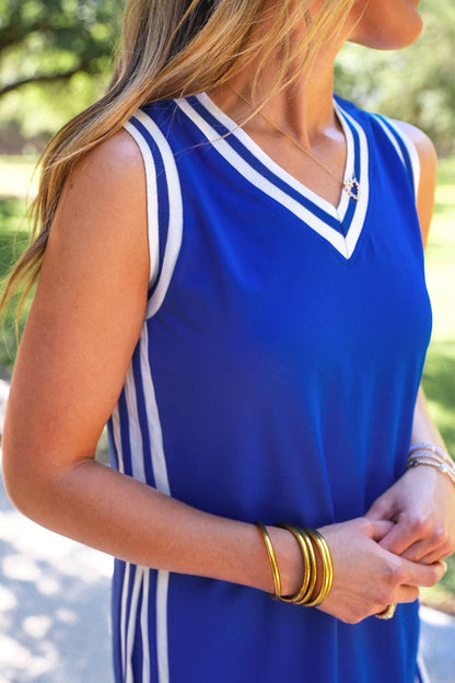 Sideline Tunic Biker Set- Blue: Blue / Small