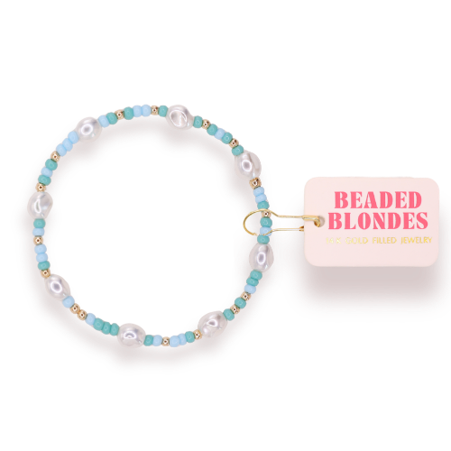 Poolside Sprinkle Pearl Bracelet: Standard 6.75 inch
