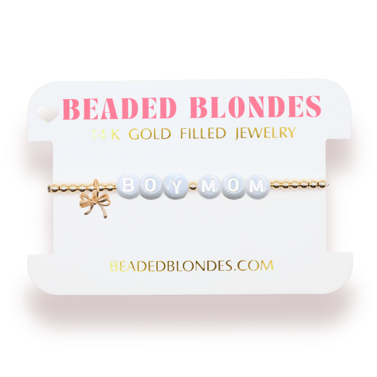 Boy Mom Charm Bracelet: Standard 6.75 Inch