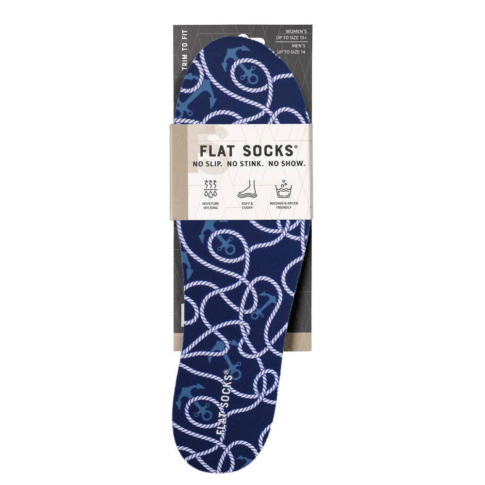 Seas-the-Day FLAT SOCKS: Small (up to Women's 11, Men's 10)