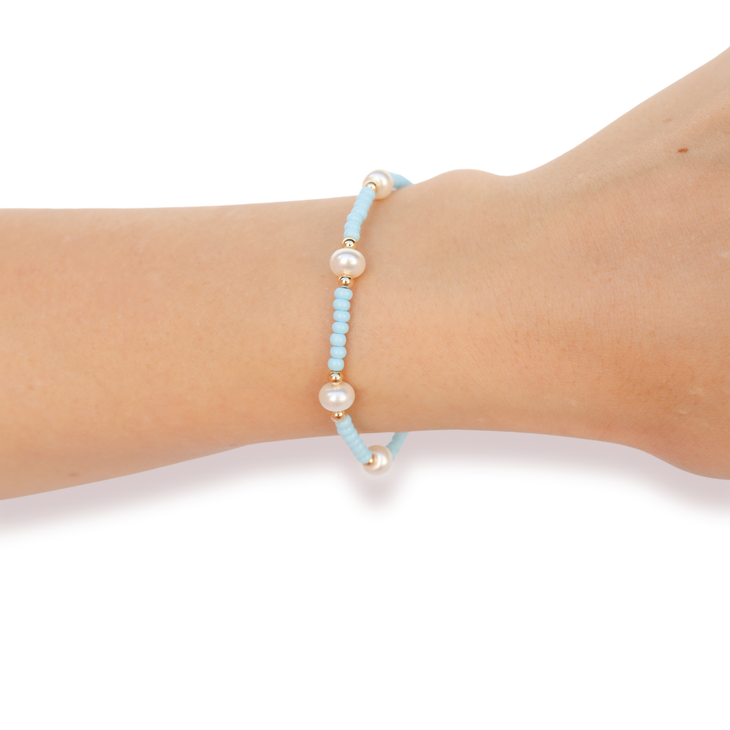 Pastel Perwinkle Pearl Bracelet: Standard 6.75 inch