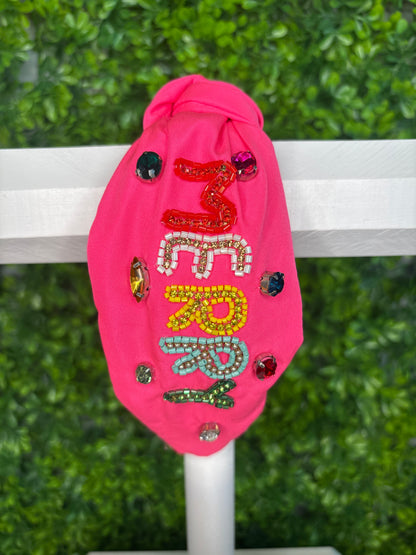 Merry & Bright Seed Bead & Rhinestones Headband