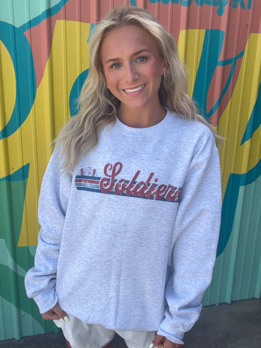 Retro SOKY Soldiers Sweatshirt Crewneck OR Tee - Gray (Youth & Adult)
