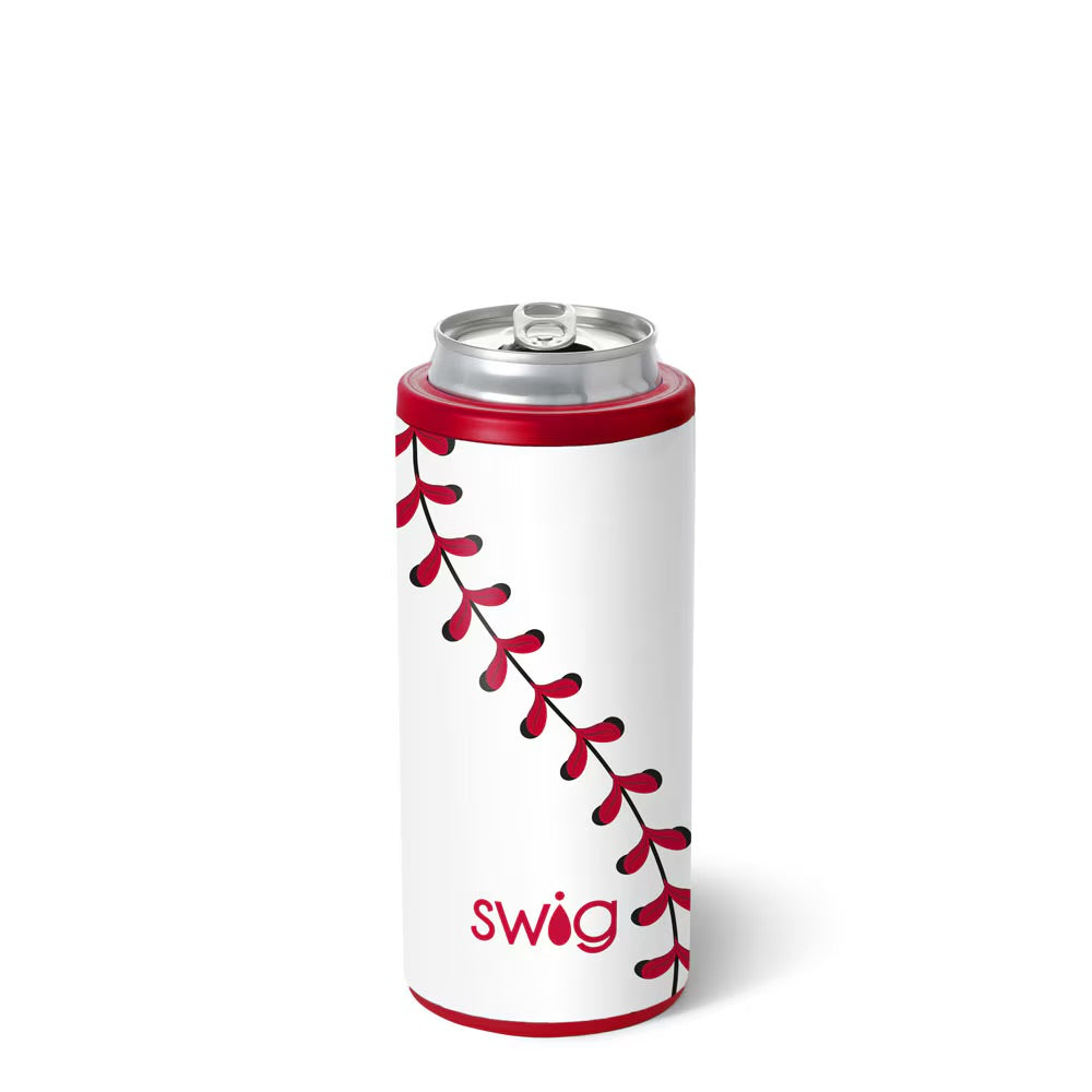 Swig Baseball Skinny Can Cooler 12oz