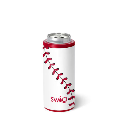 Swig Baseball Skinny Can Cooler 12oz