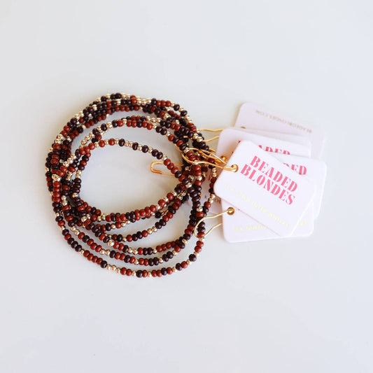 Espresso Sprinkle Bracelet: Standard 6.75 inch