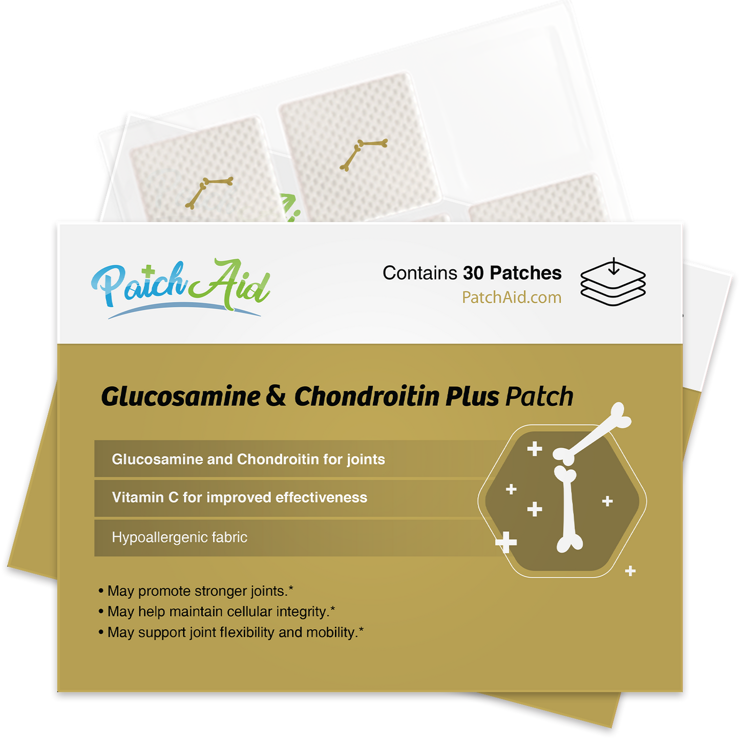 Glucosamine & Chondroitin Plus Patch - Joint Health Support: 1-Pack