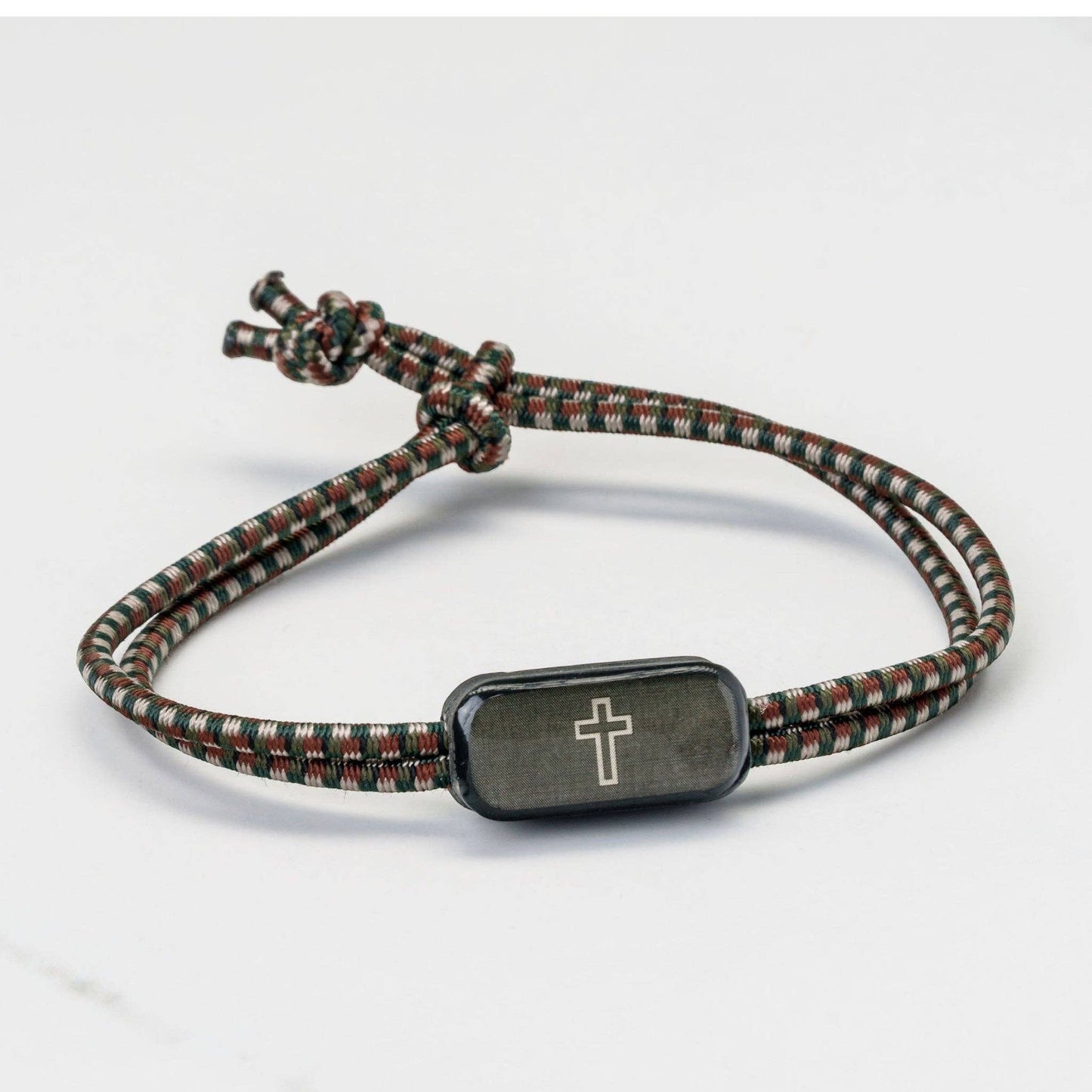 Tap To Pray® Survivor Series Tactical Bracelet: Onyx + Cross