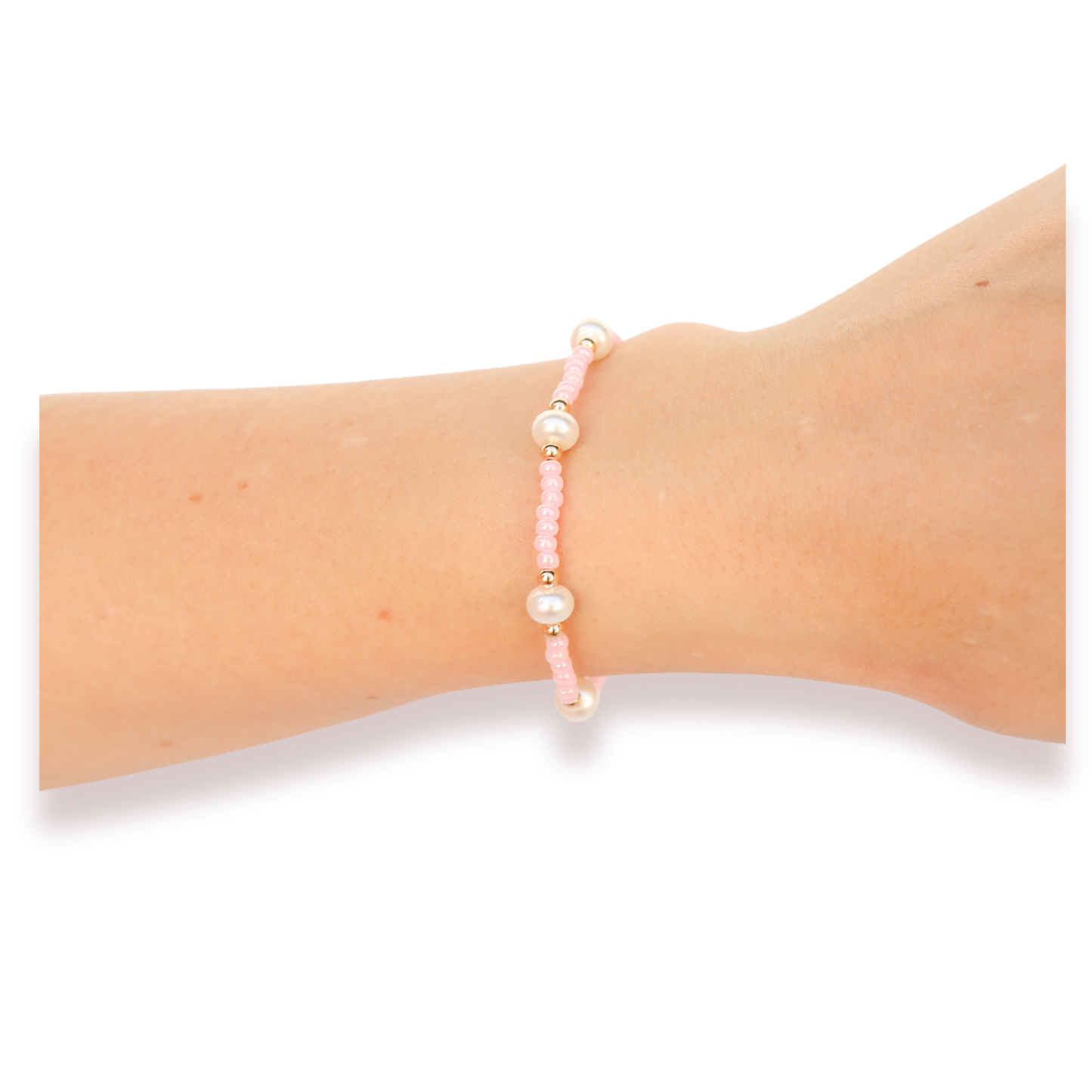 Pastel Pink Pearl Bracelet: Standard 6.75 inch