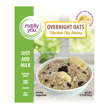 Gluten-Free Chocolate Chip Banana Overnight Oats