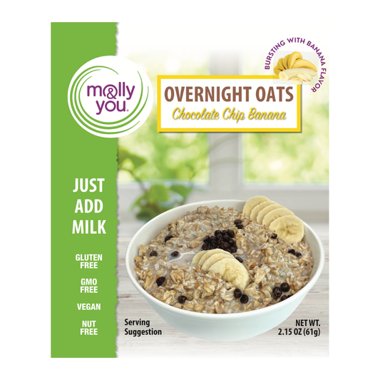 Gluten-Free Chocolate Chip Banana Overnight Oats