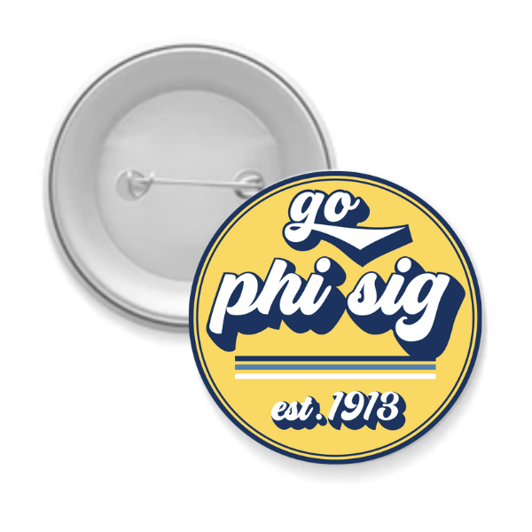 Sorority Button - Go Design: 3" Round / Alpha Delta Pi