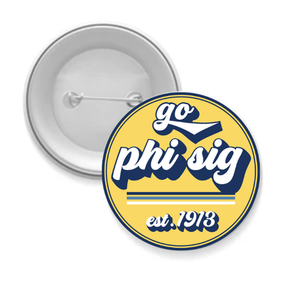 Sorority Button - Go Design: 3" Round / Alpha Omicron Pi