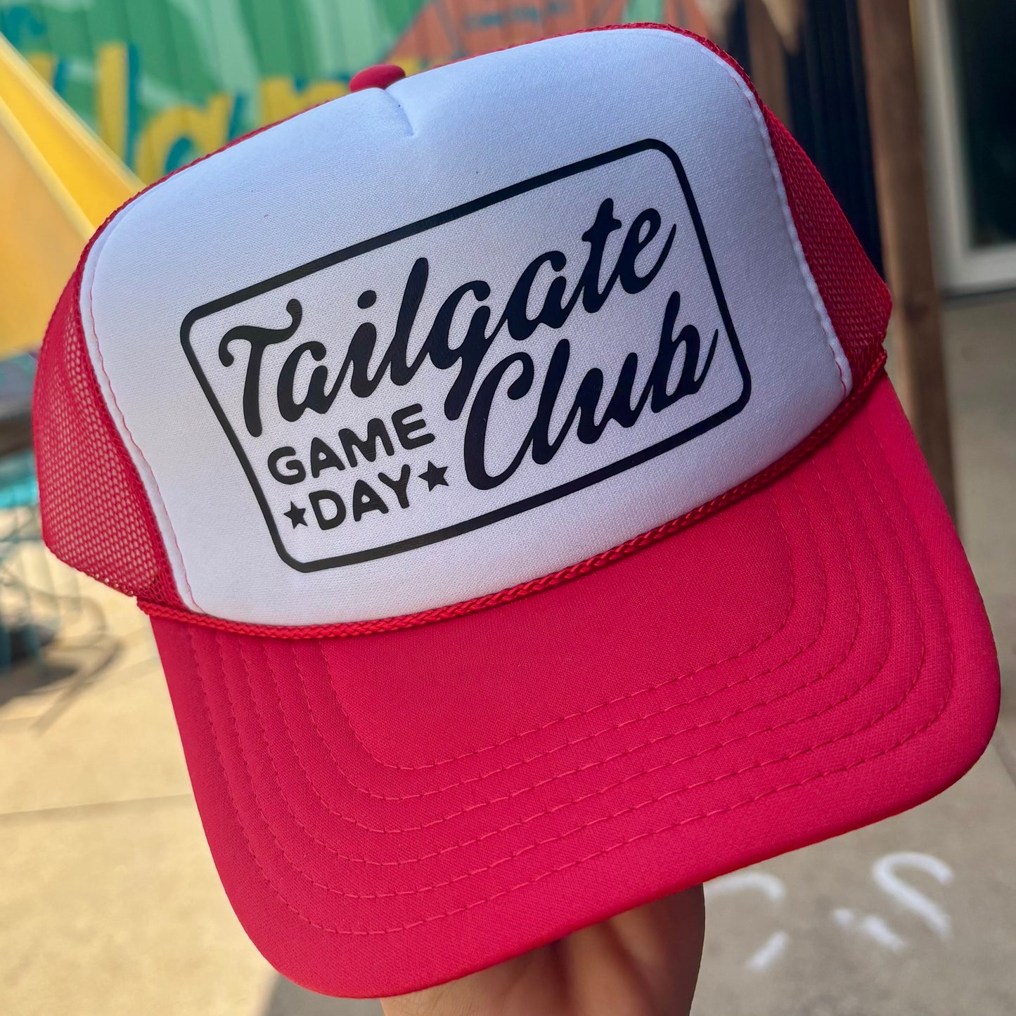 Tailgate Club Trucker Hat- Red/White