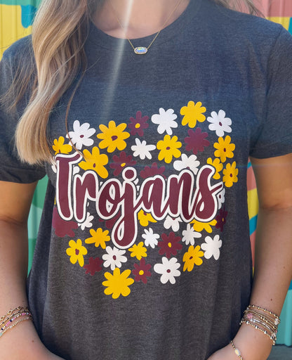 Trojans Floral Tee (Youth & Adult)