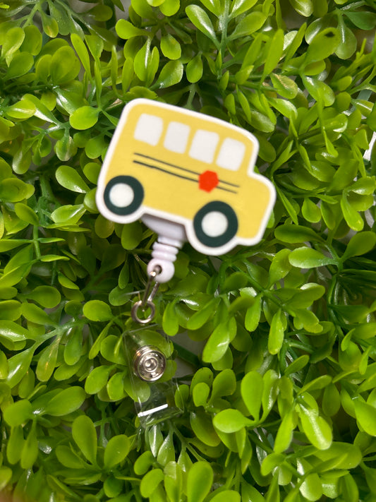 School Bus Badge Reel