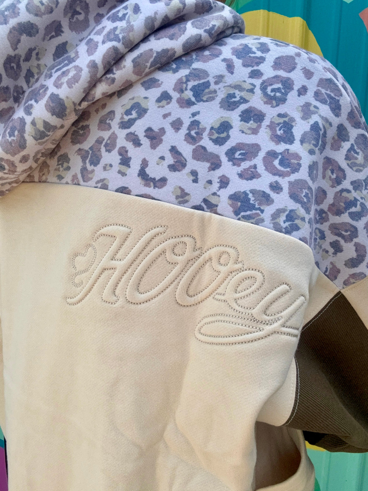 Hooey Ladies Casa Hoody - Cream/Leopard