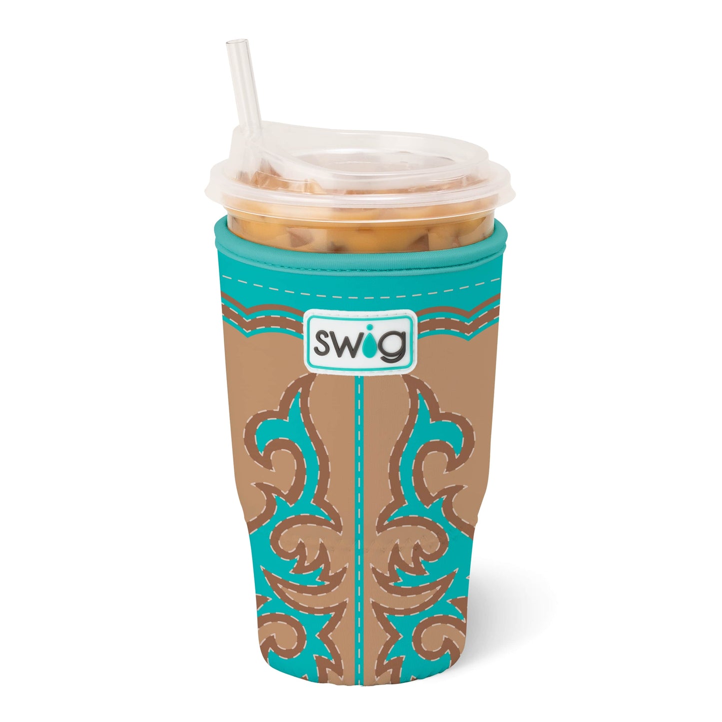 Boot Scootin’ Turquoise Swig Iced Cup Coolie (Large)