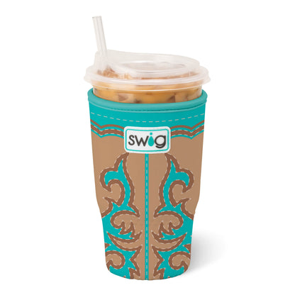 Boot Scootin’ Turquoise Swig Iced Cup Coolie (Large)