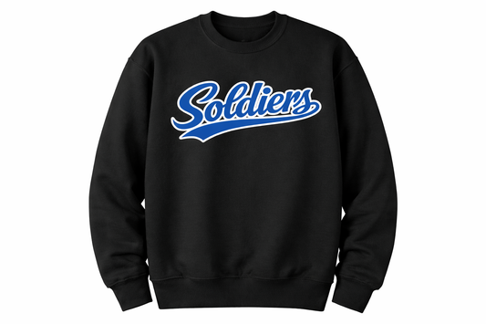 Soldiers Varsity Script Sweatshirt - Black/Royal
