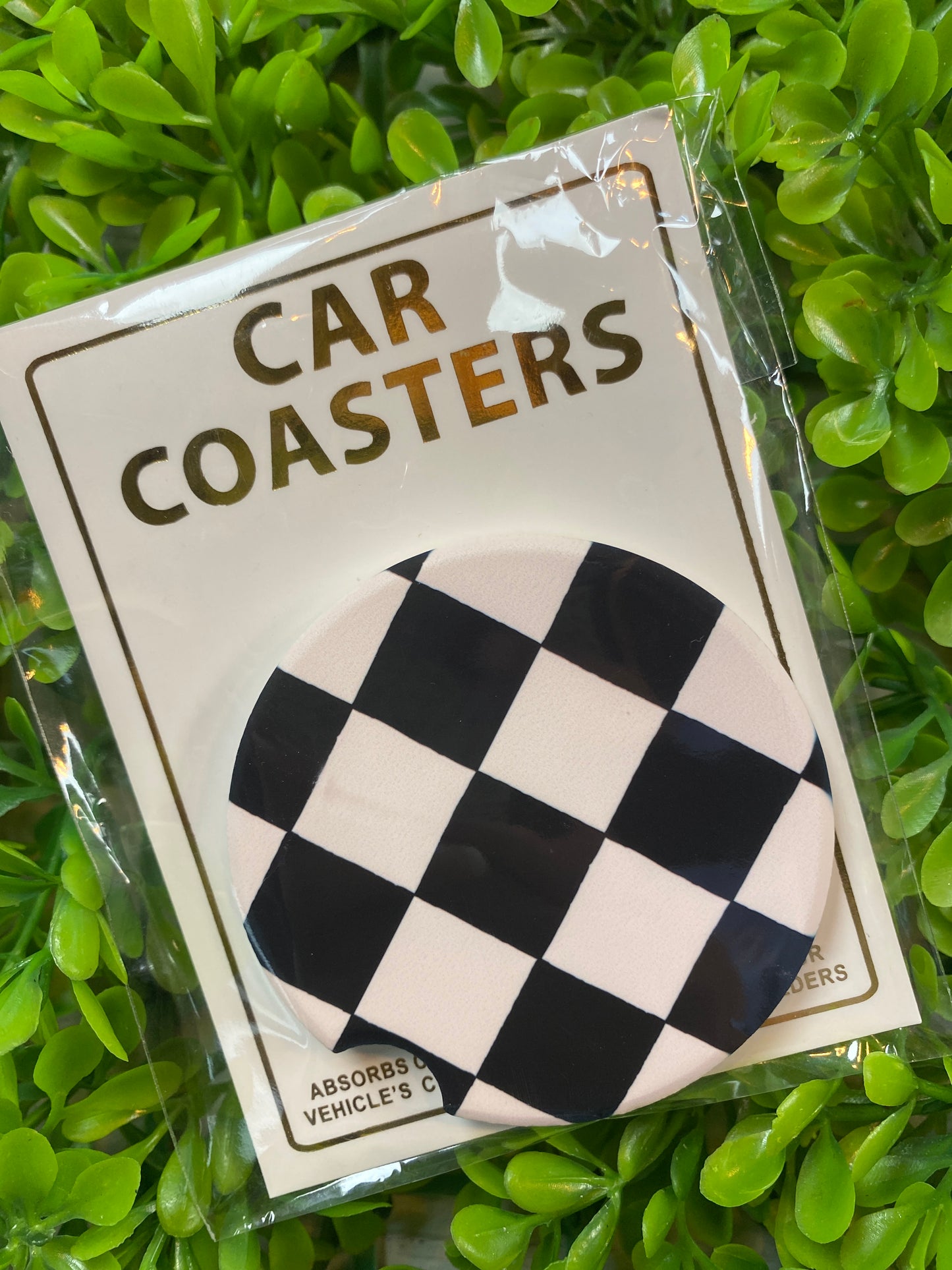 Checkered Car Coasters (Options)