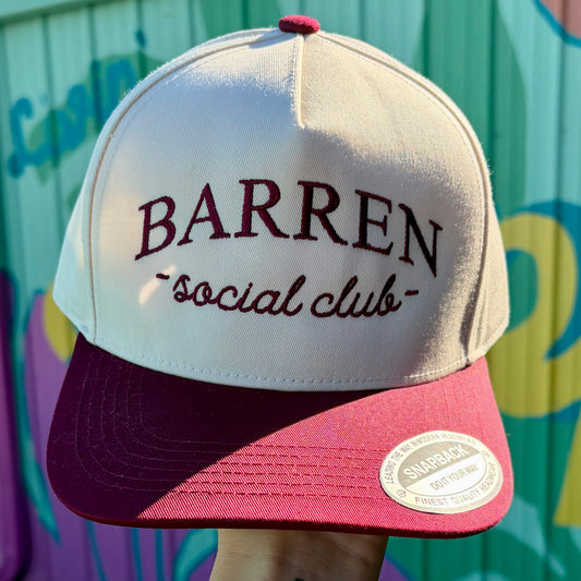 Barren Social Club Embroidered Two Tone Snapback Trucker Hat