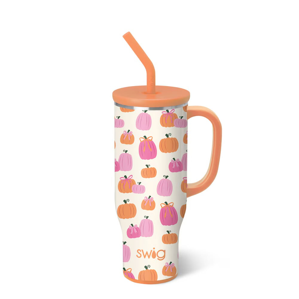 Swig 30 Oz Pumpkins and Bows Mega Mug