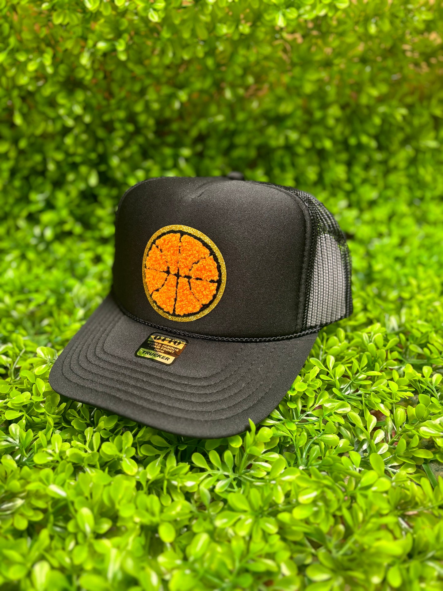 Basketball Chenille Patch Trucker Hat