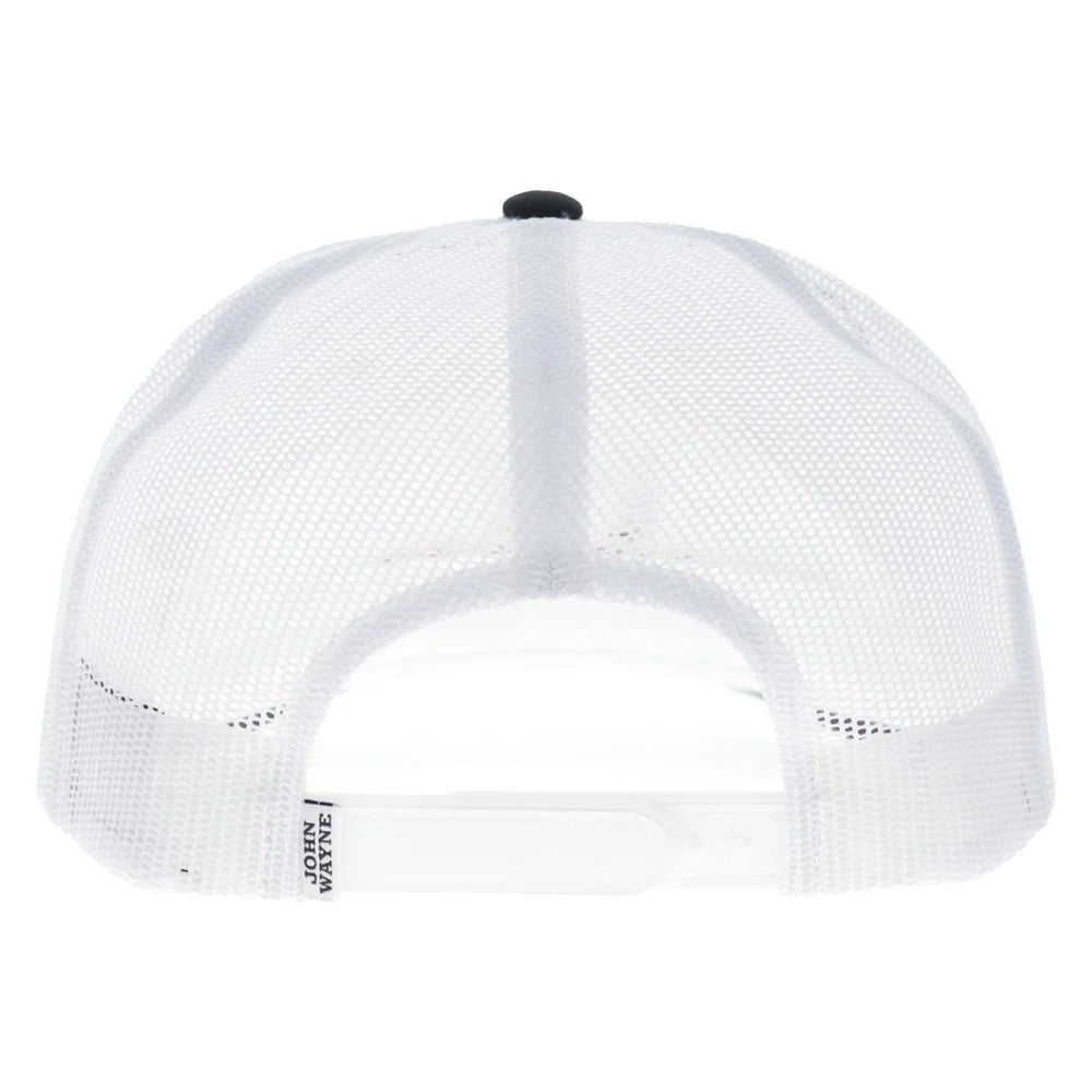 Hooey John Wayne Trucker Snapback Hat - White/Black
