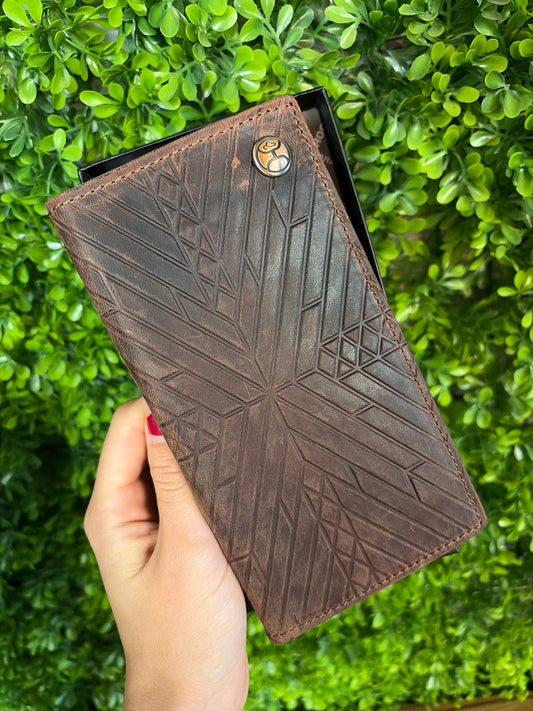Hooey Austin Brown Aztec Embossed Rodeo Wallet