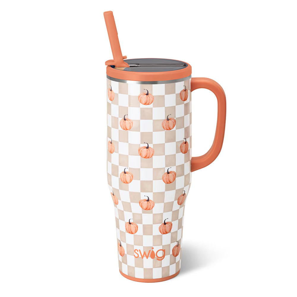 Swig Pumpkin Check Mega Mug 40oz