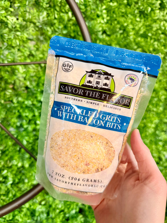Savor The Flavor - Speckled Grits With Bacon Bits