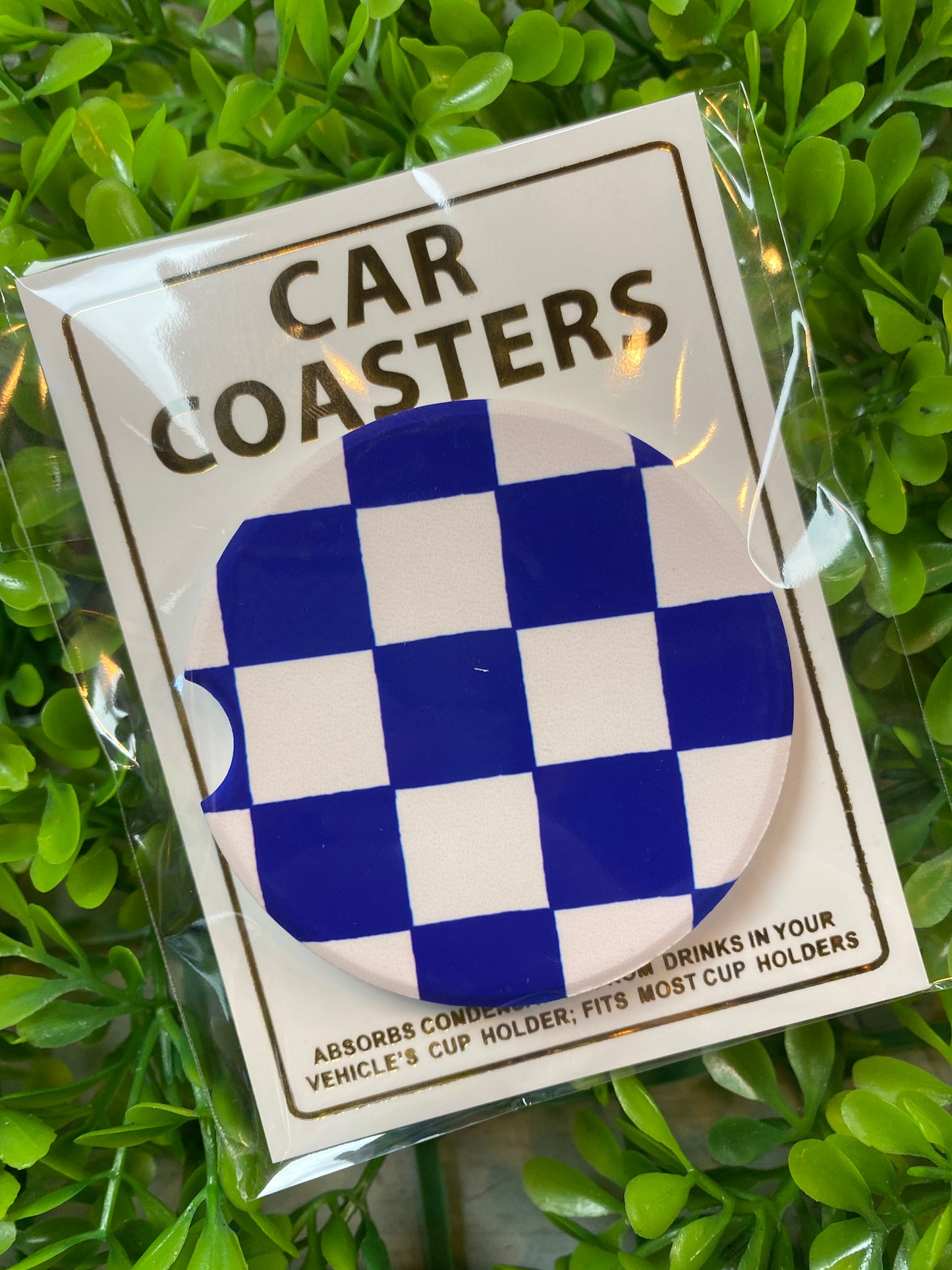 Checkered Car Coasters (Options)