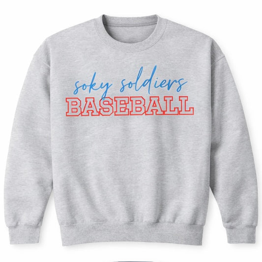 SOKY Soldiers Script Tee or Sweatshirt - Ash Grey