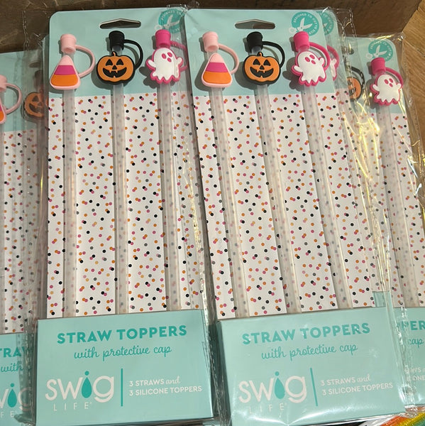Swig Straw Toppers- Halloween