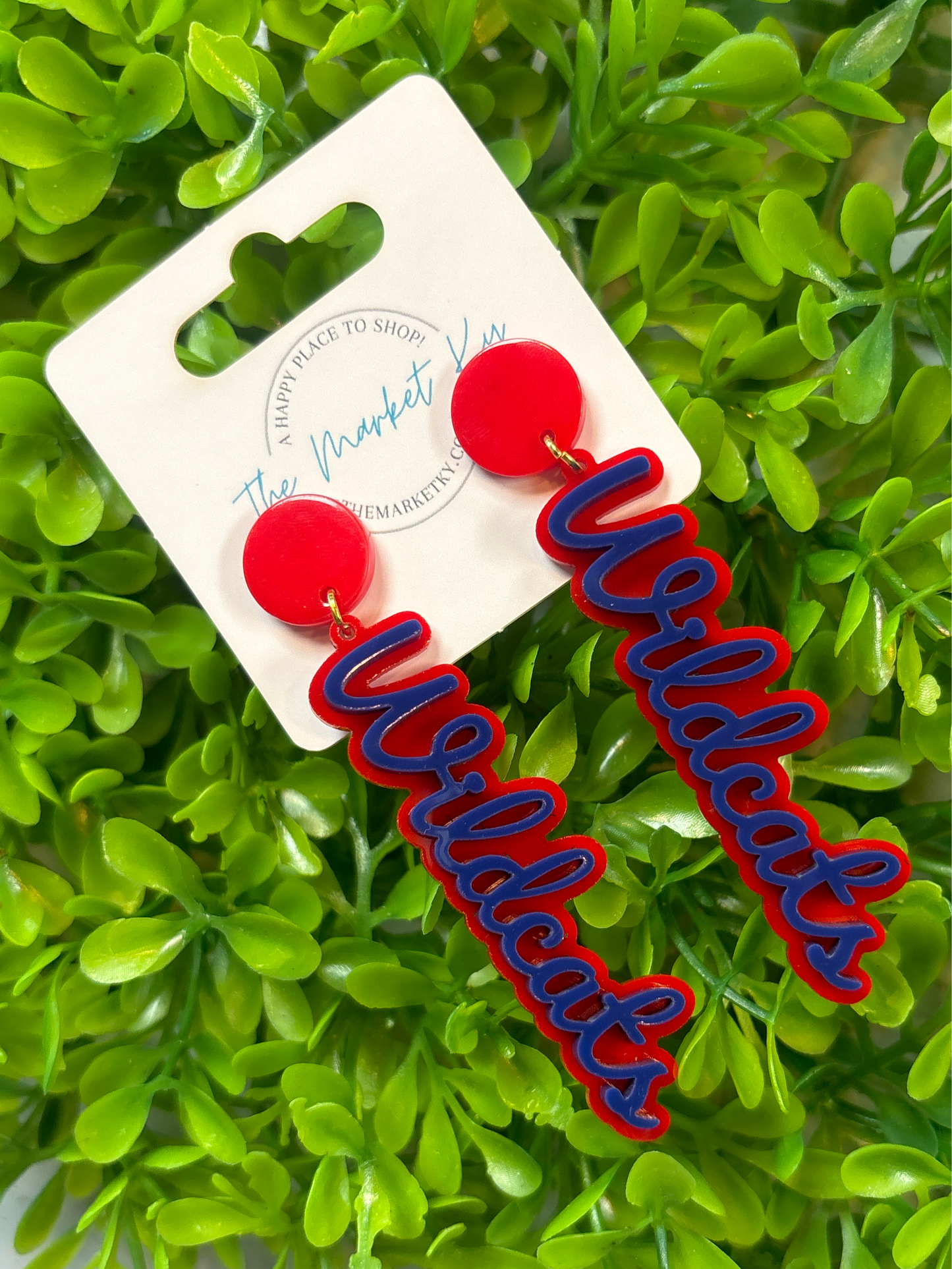 Wildcats Game Day Earrings (Red & Navy)