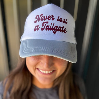 Never Lost A Tailgate Trucker Hat (Options)